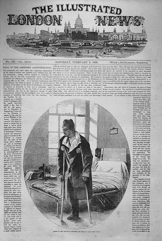 Scene in the Military Hospital, at Haslar.  1855.