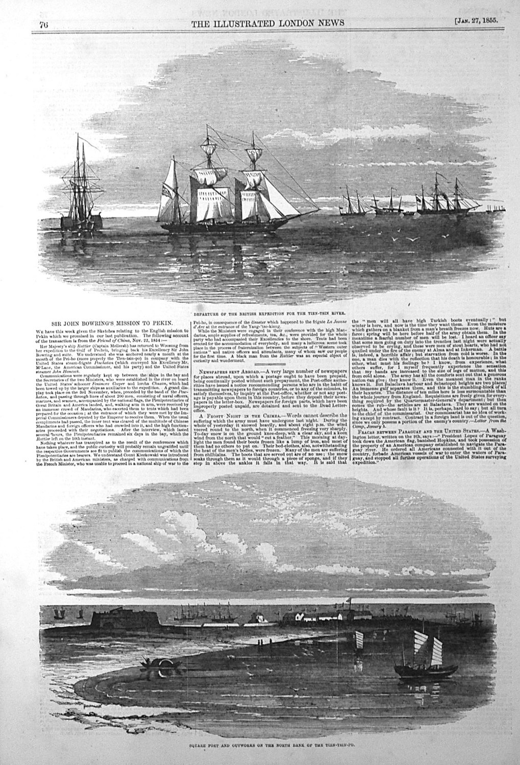 Sir John Bowring's Mission to Pekin. 1855