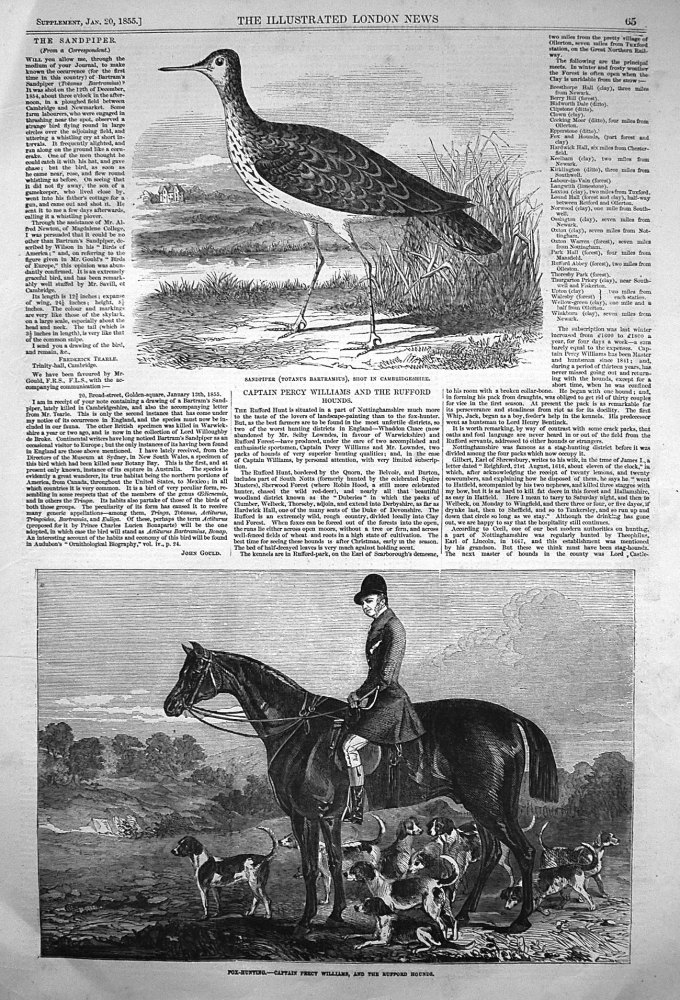 Fox-Hunting. - Captain Percy Williams, and the Ruffed Hounds. 1855