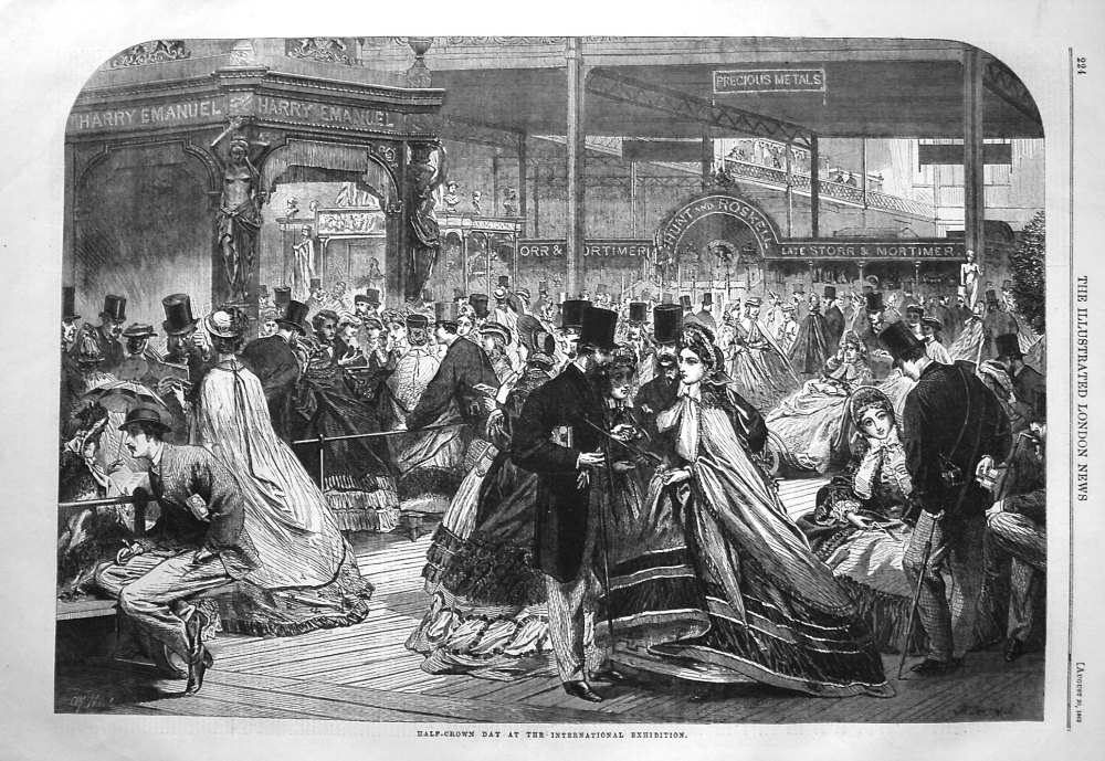 Half-Crown Day at the International Exhibition. 1862