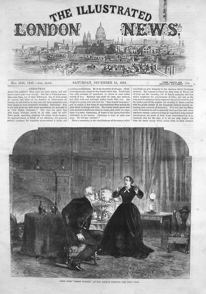 Illustrated London News,  December 23rd 1865.
