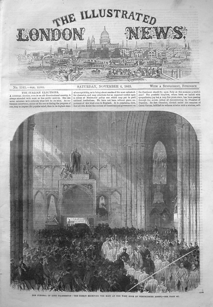 Illustrated London News,  November 4th 1865. 