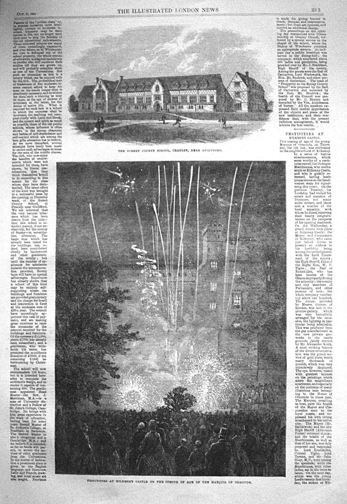 Festivities at Kilkenny Castle. 1865
