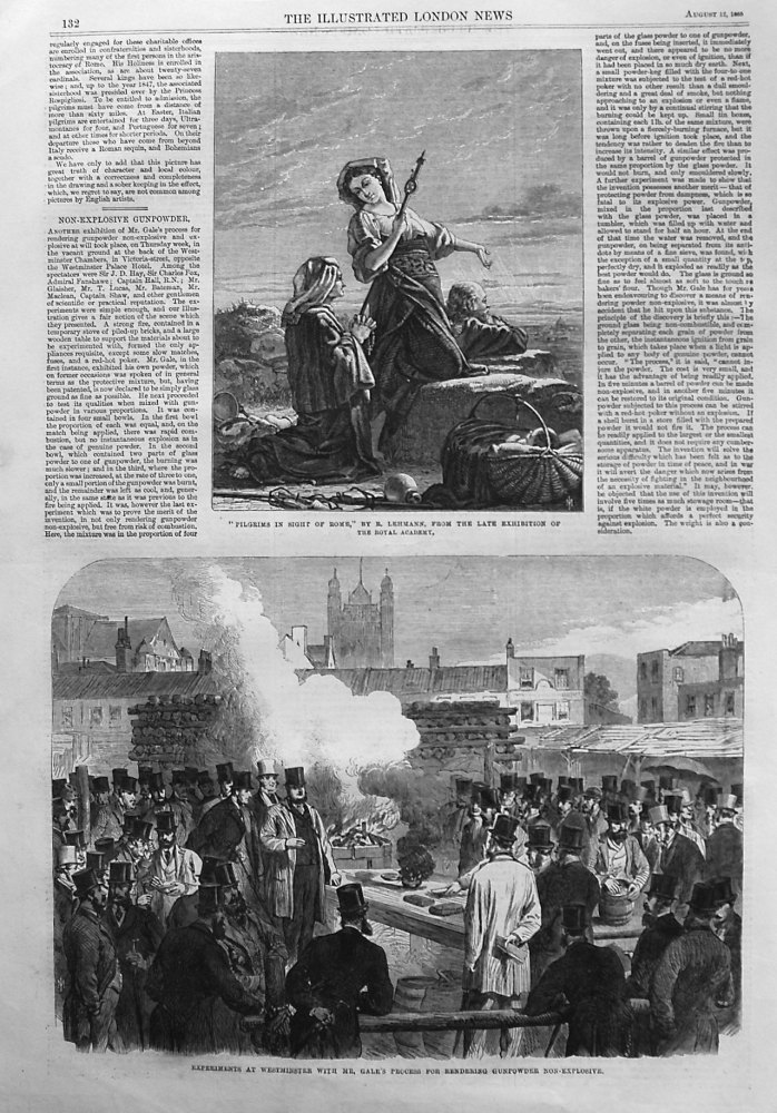 Experiments at Westminster with Mr. Gale's Process for Rendering Gunpowder Non-Explosive. 1865