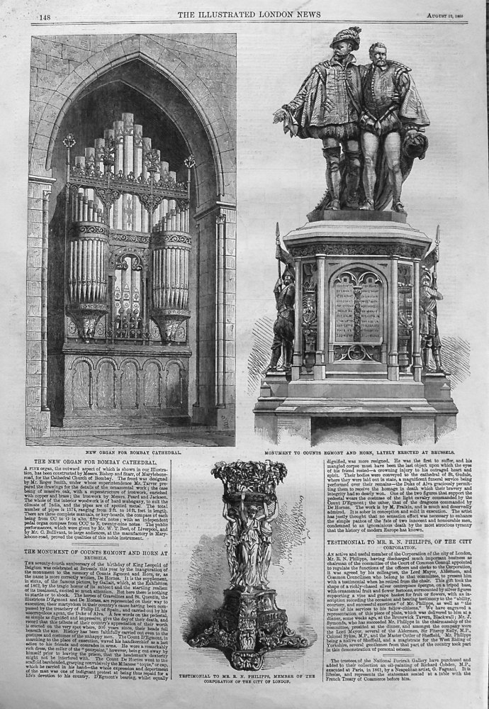 New Organ for Bombay Cathedral. 1865