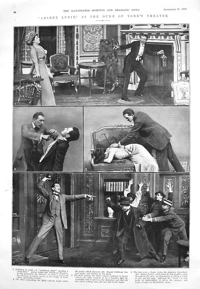"Arsene Lupin," at the Duke of York's Theatre. 1909