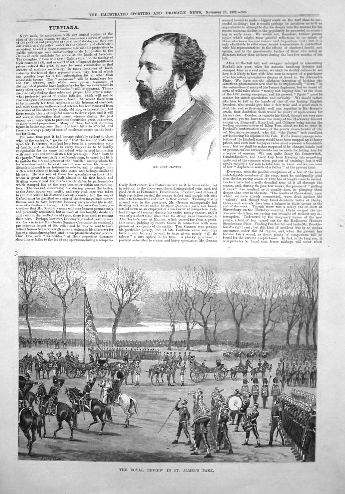 The Royal Review in St. James's Park. 1882