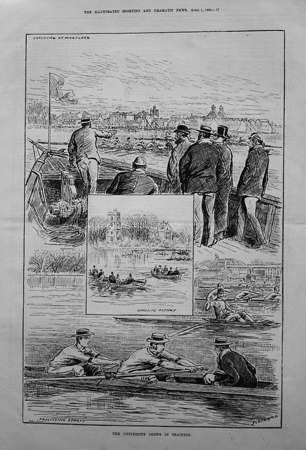 The University Crews in Training. 1882