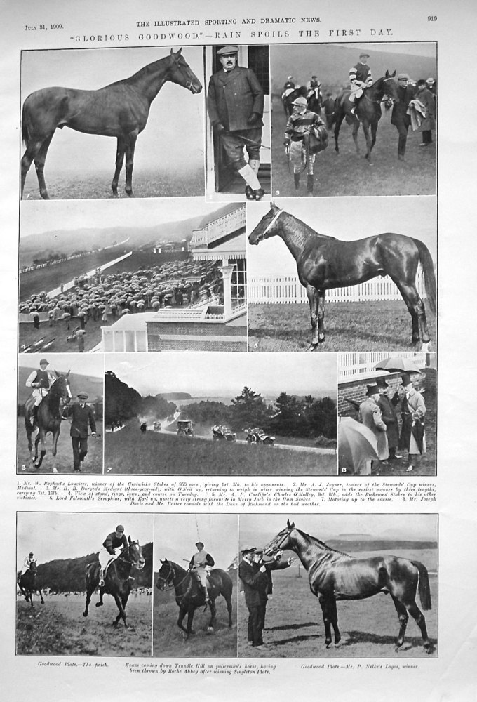 "Glorious Goodwood." - Rain spoils the First Day. 1909