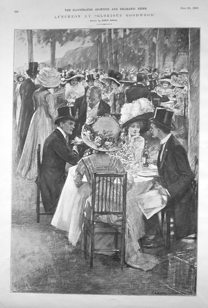 Luncheon at "Glorious Goodwood." 1909