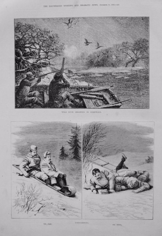 Wild Duck Shooting in Cornwall. 1882