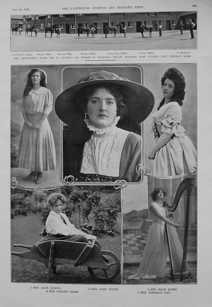 Actresses from the Stage July 24th 1909.