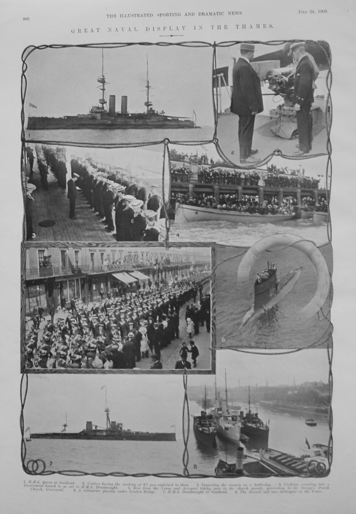 Great Naval Display in the Thames. 1909