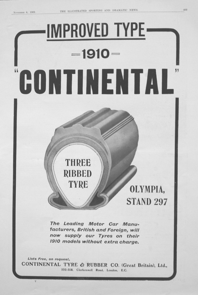 Continental Tyre & Rubber Co. 1909