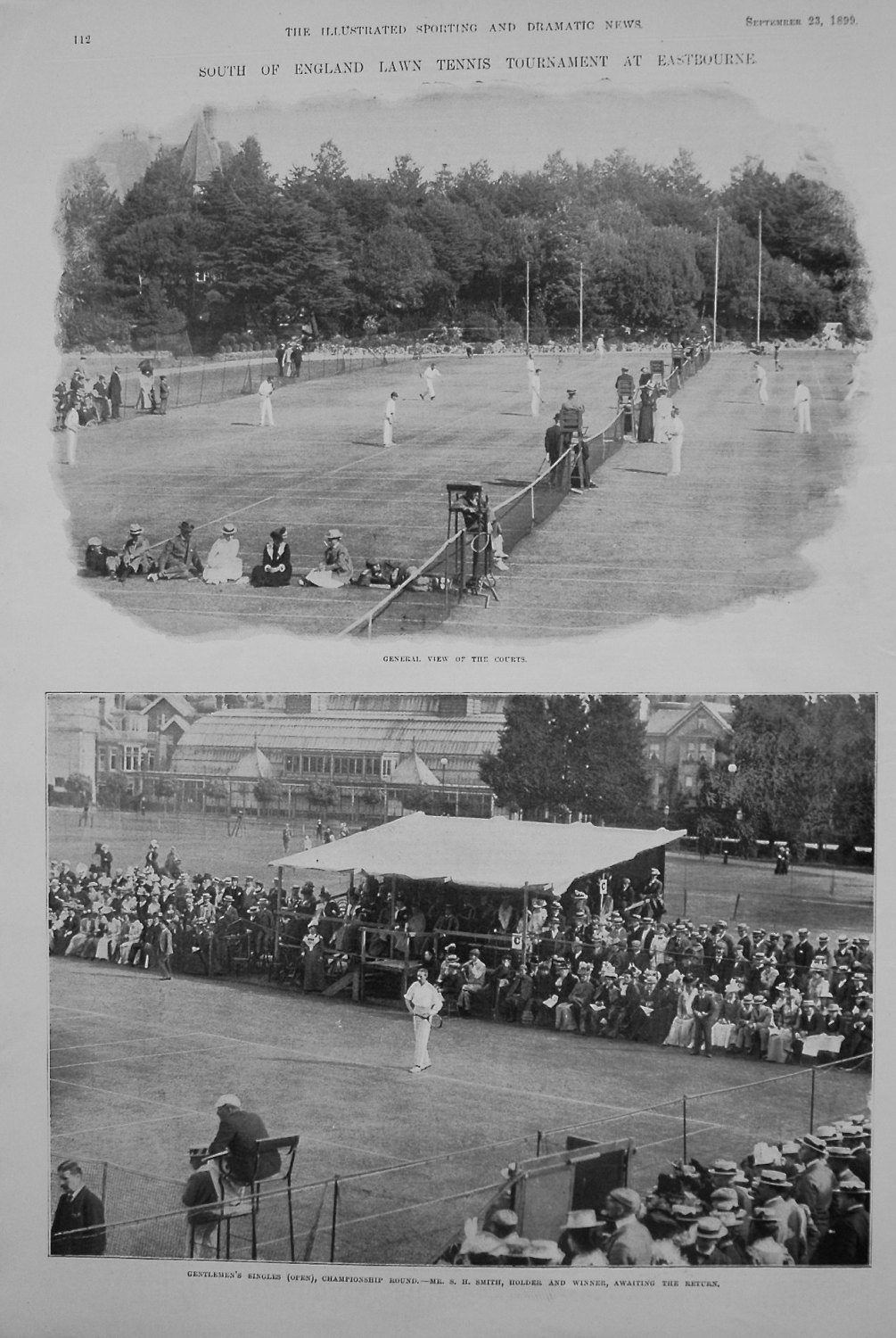 South of England Lawn Tennis Tournament at Eastbourne. 1899