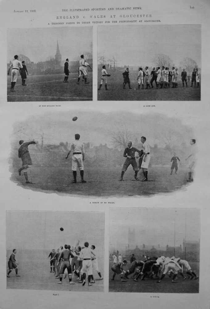 England v. Wales at Gloucester. 1900 (Rugby)