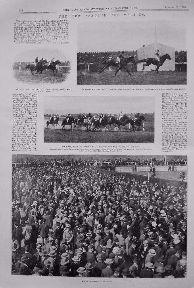 The New Zealand Cup Meeting. (Horse Racing) 1900