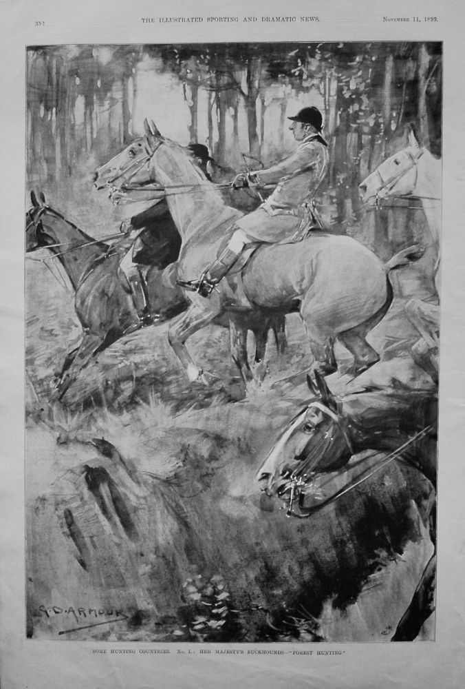 Some Hunting Countries. No. I. : Her Majesty's Buckhounds -"Forest Hunting." 1899