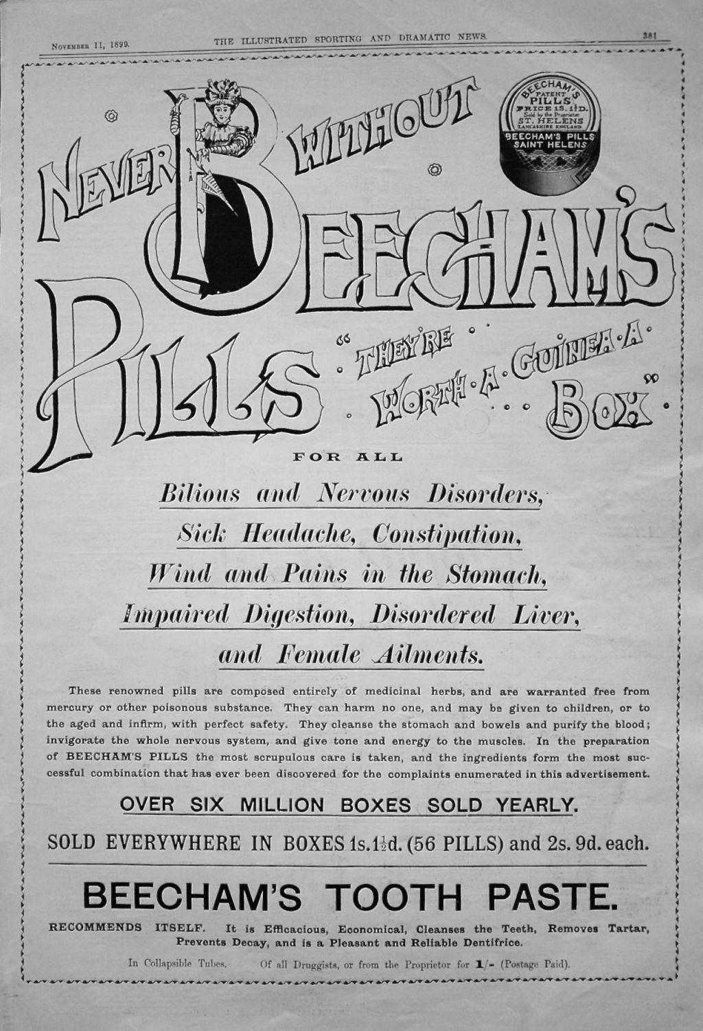 Beecham's Pills. 1899