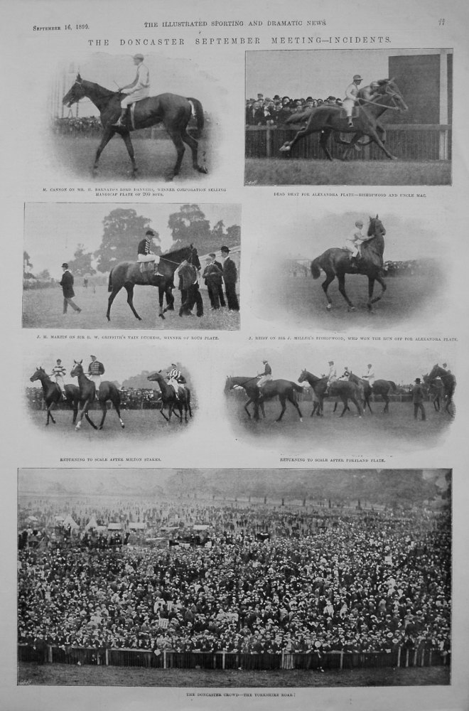 Doncaster September Meeting - Incidents. 1899