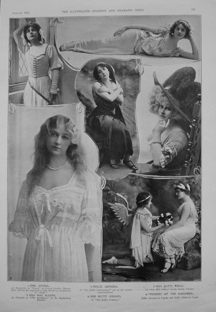 Actresses from the Stage. June 12th 1909.