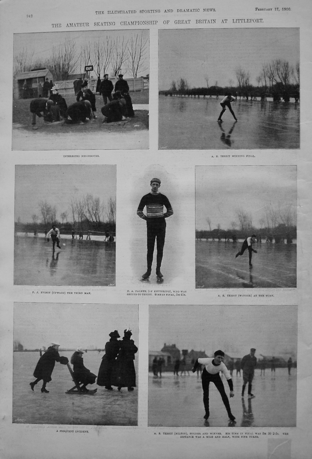 Amateur Skating Championship of Great Britain at Littleport. 1900