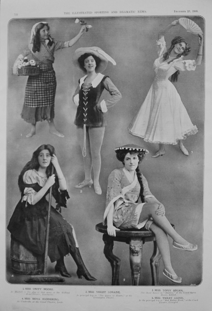 Actresses from the Stage. December 25th 1909.