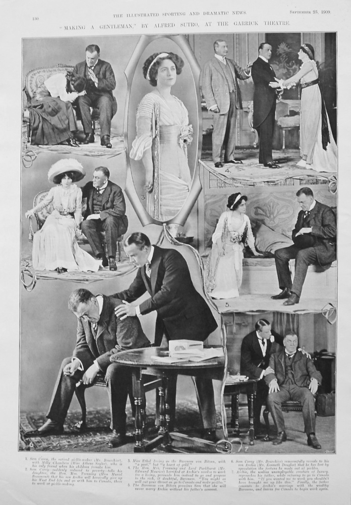 "Making a Gentleman," by Alfred Sutro, at the Garrick Theatre. 1909