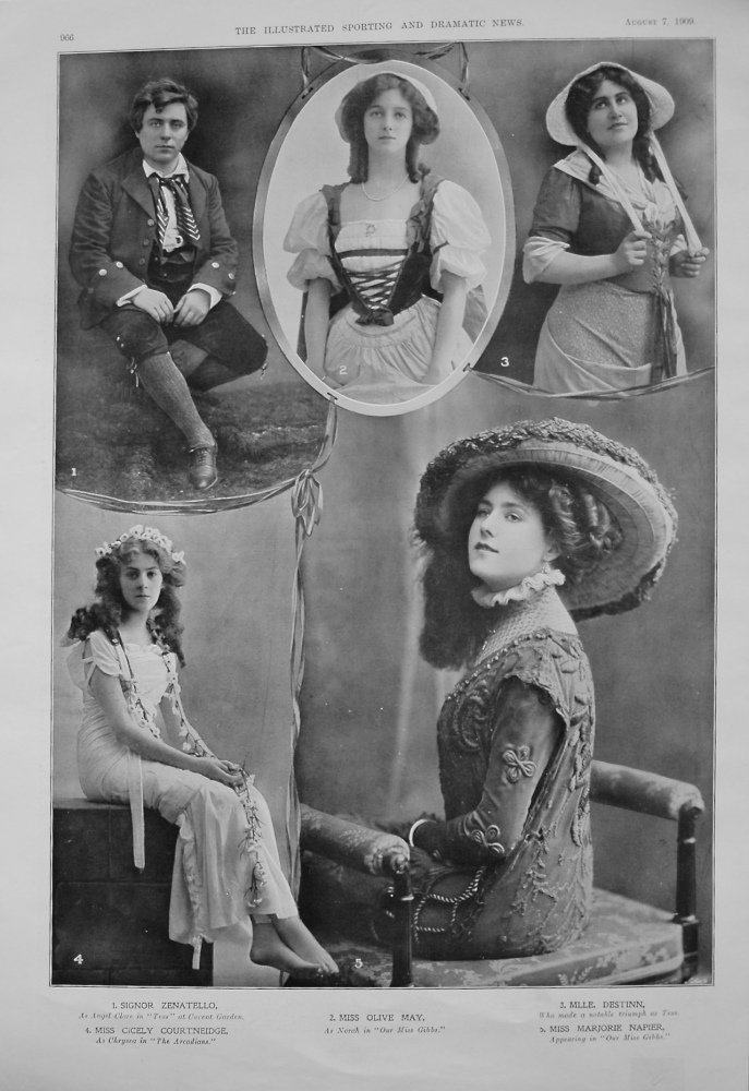 Actresses from the Stage. August 7th 1909.