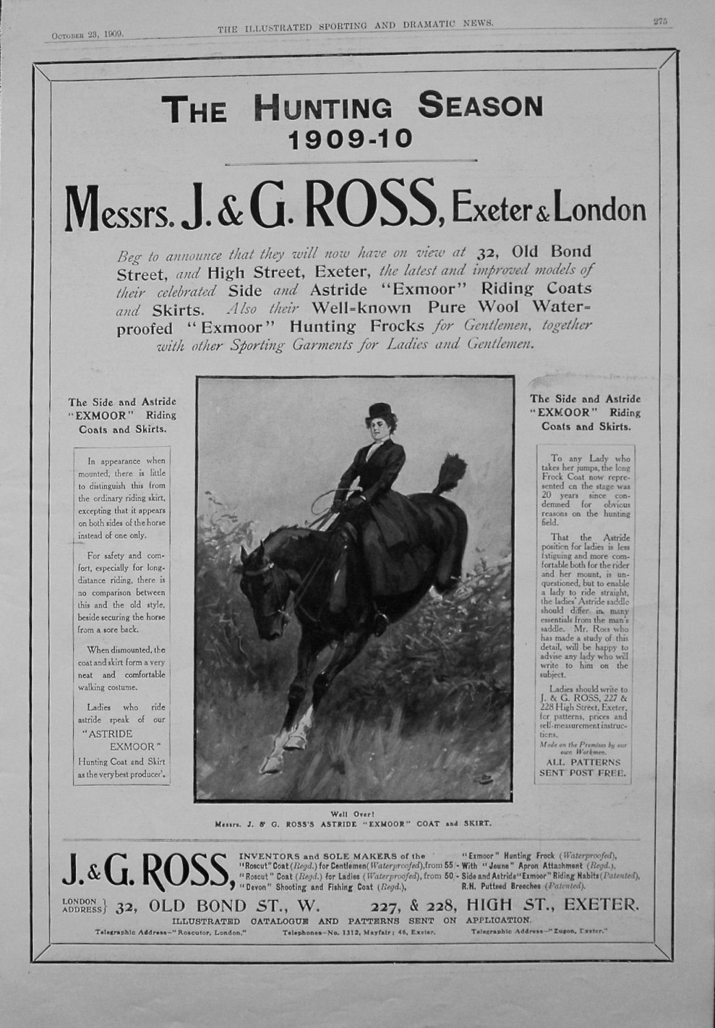 J.&G. Ross, Exeter & London. 1909