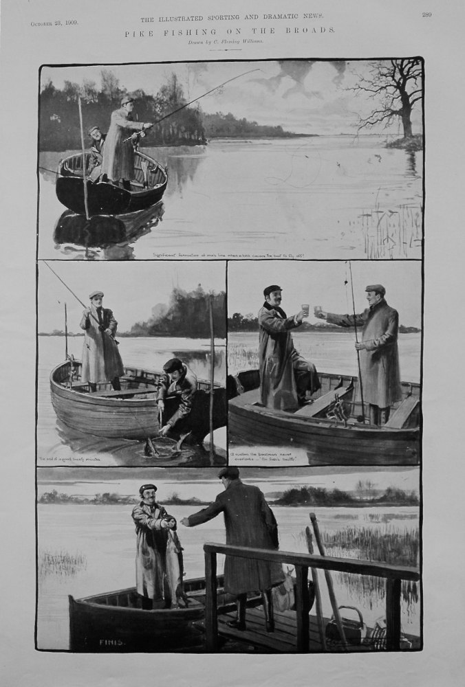 Pike Fishing on the Broads. 1909.