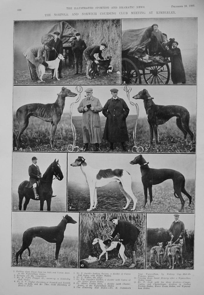 Norfolk and Norwich Coursing Club Meeting at Kimberley. 1909