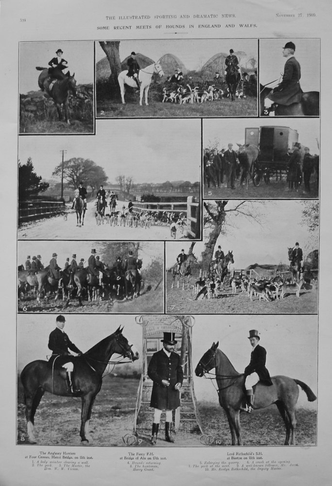 Some Recent Meets of Hounds in England and Wales. 1909