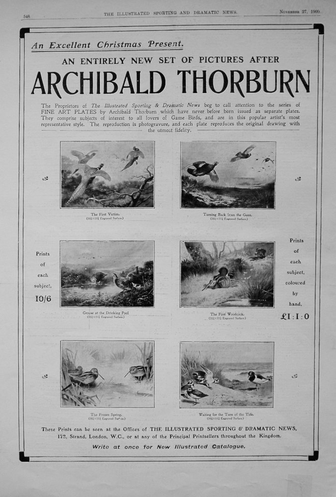 Archibald Thorburn. 1909