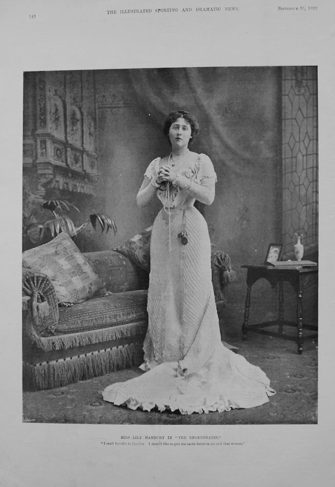 Miss Lily Hanbury in "The Degenerates." 1899