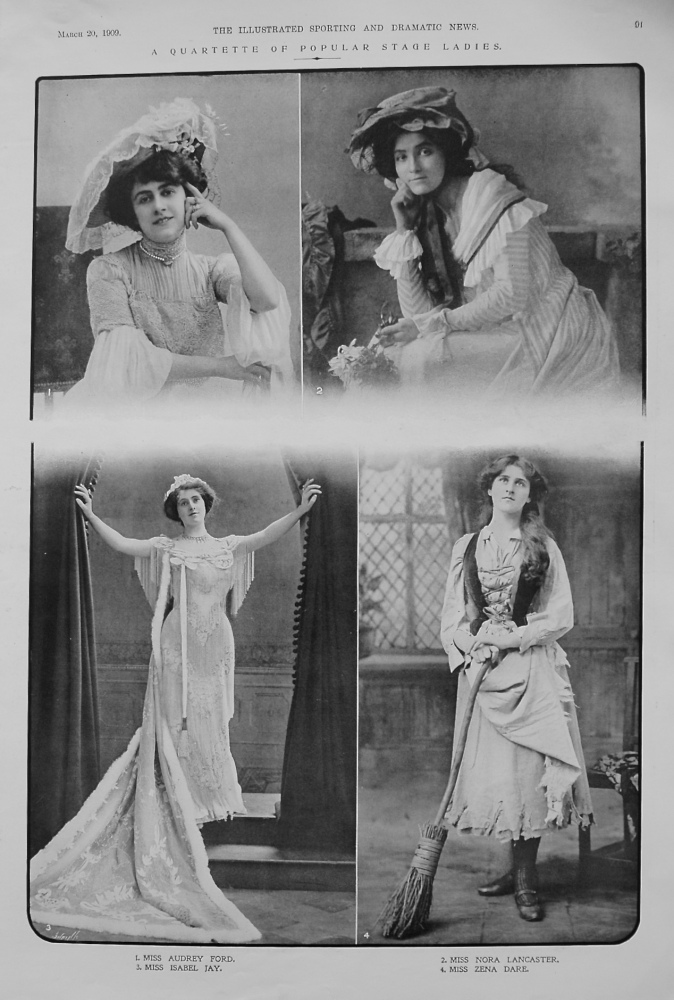 A Quartette of Popular Stage Ladies. 1909