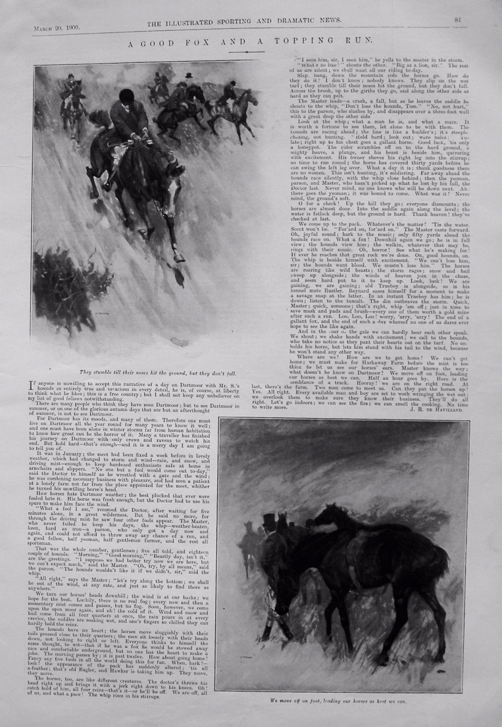 A Good Fox and a Topping Run. 1909