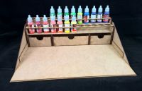 Hobby workstaion for vallejo, tim holtz, warpaints and other dropper paints