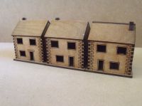 5x 10mm Stone houses cut out windows