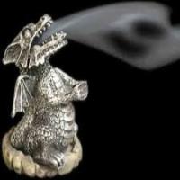 Dragon Incense Cone Burner ~ Silver