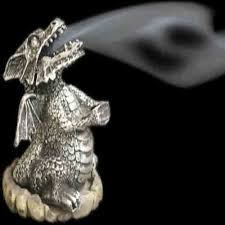 Dragon Incense Cone Burner ~ Silver