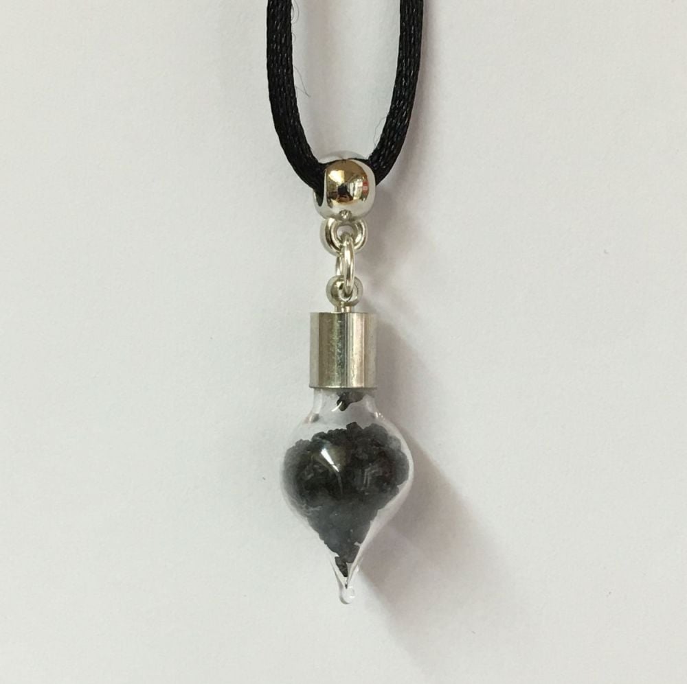 Hand Crafted Witches Black Salt Protection Pendant