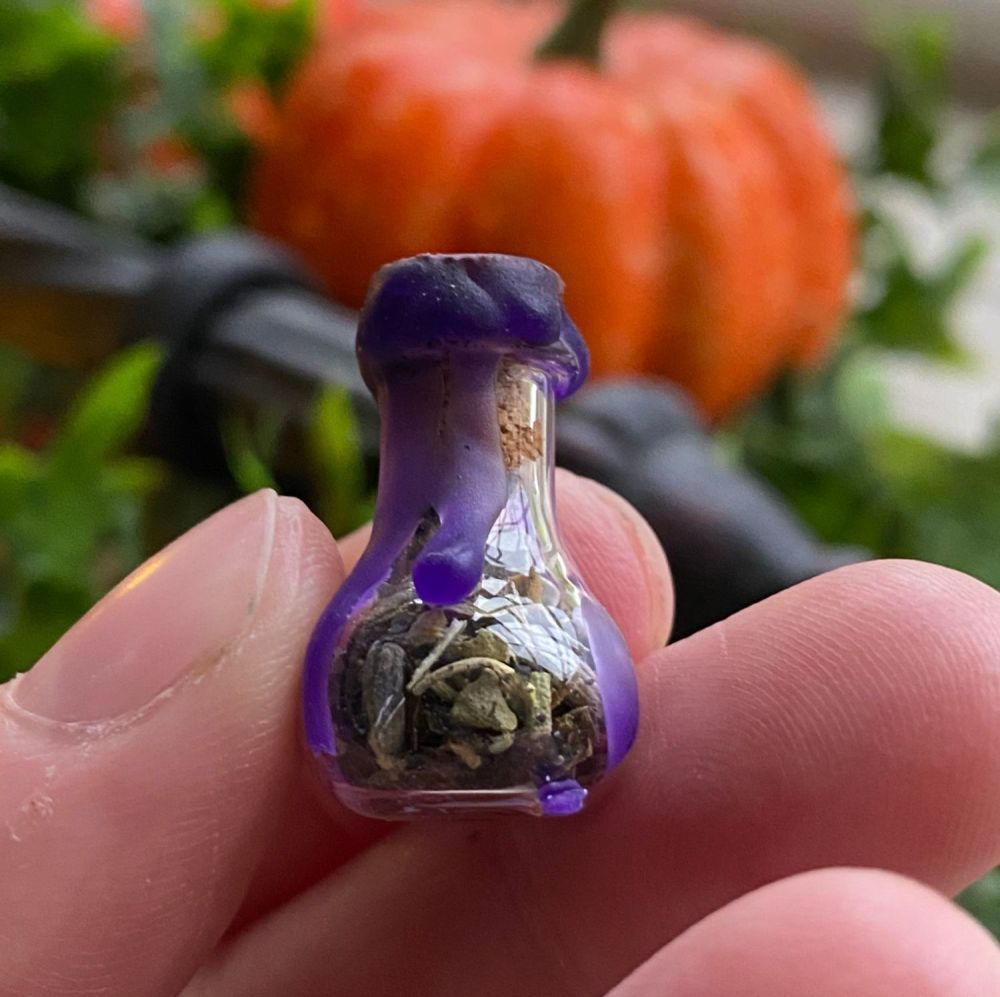 A Cute Miniature Witches Herb Protection Bottle
