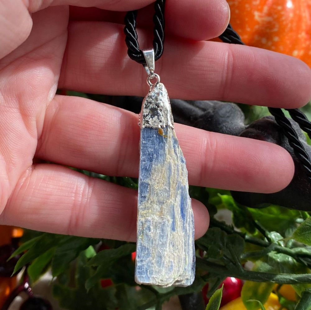 Blue Kyanite Pendant with Cord and Gift Box #5