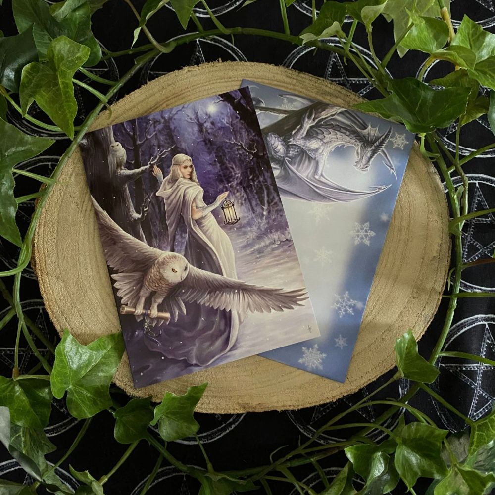 Midnight Messenger ~  Yule Card by Anne Stokes