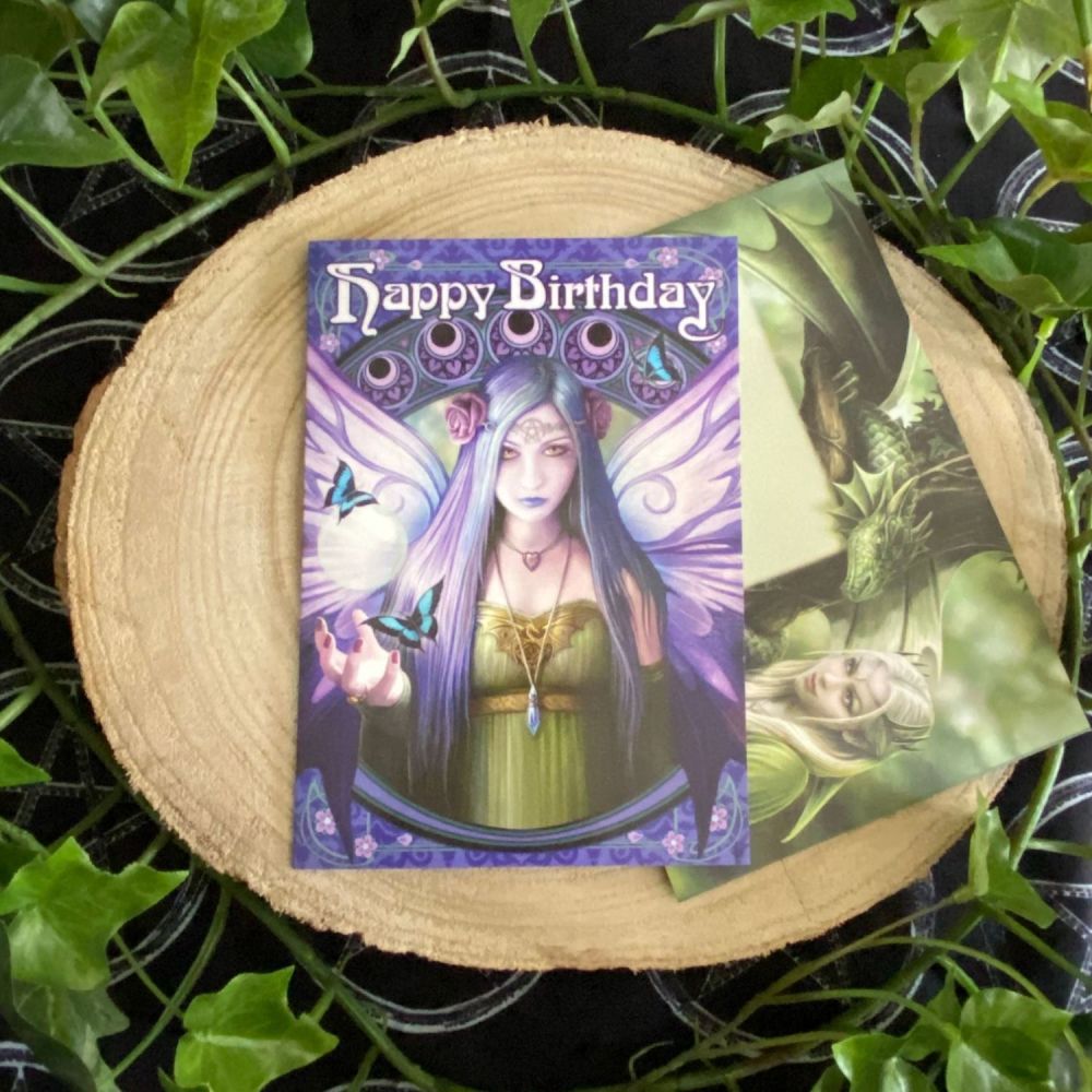 Mystic Aura Birthday Card by Anne Stokes