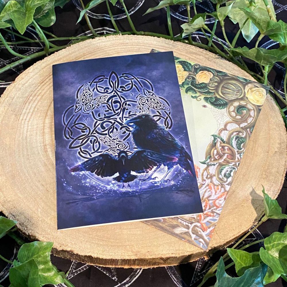 Celtic Raven ~ Greeting Card by Brigid Ashwood