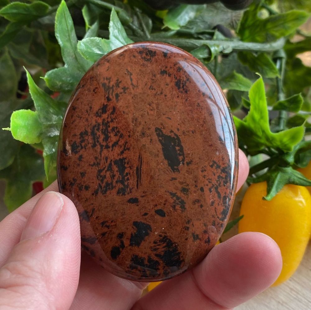 Mahogany Obsidian Palm Stone #2