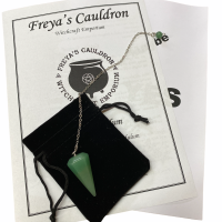 A Pendulum Starter Kit Incl Green Aventurine Pendulum and Instructions