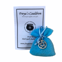 Herb Charm Bag ~ Anxiety ~ with Pentagram Charm